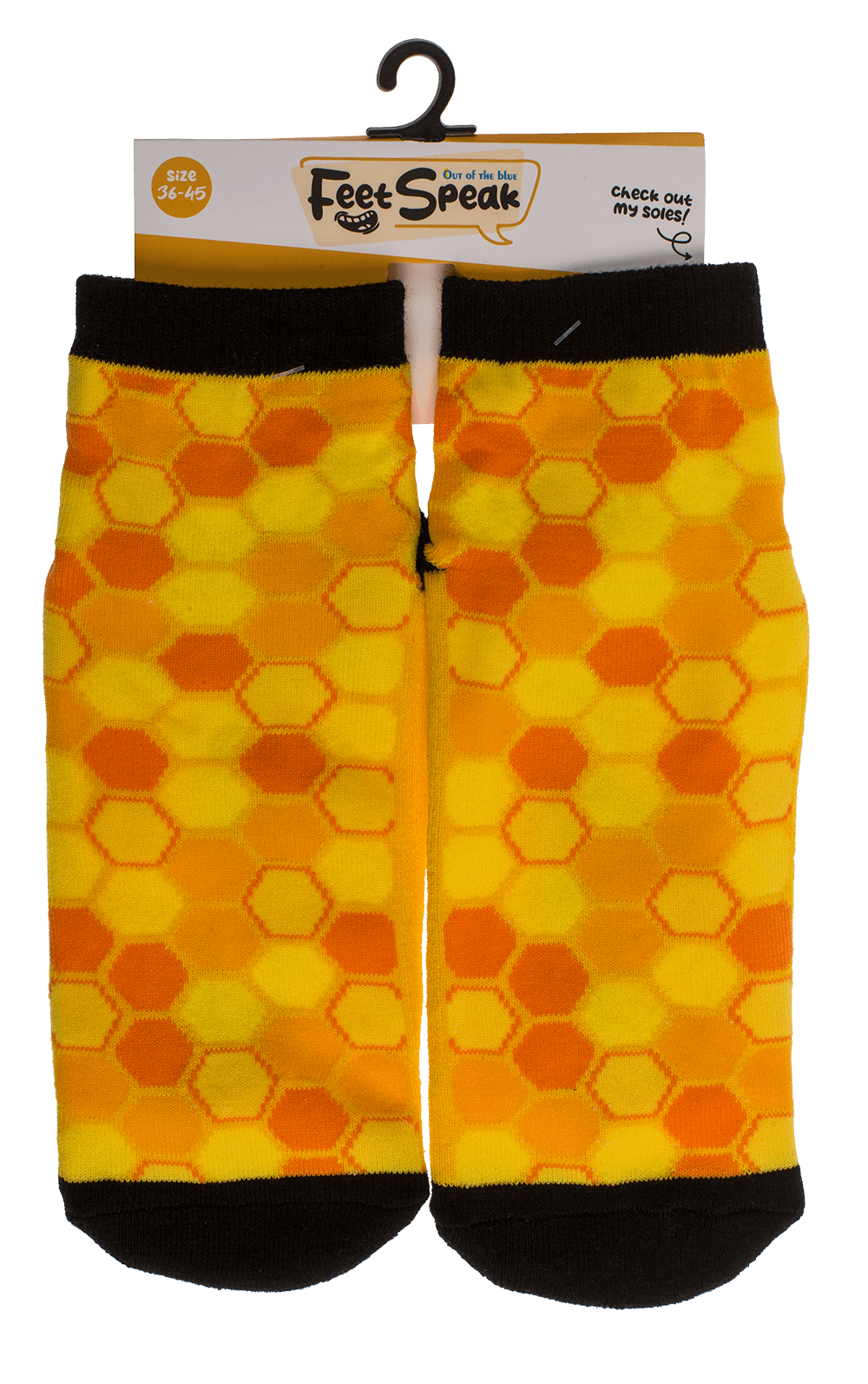 Socks, with ABS sole, Bee Happy, one size,