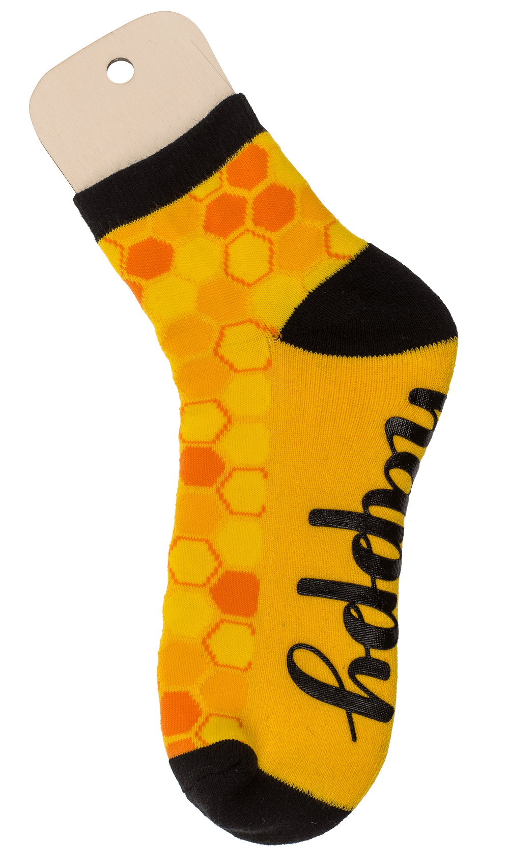 Socks, with ABS sole, Bee Happy, one size,