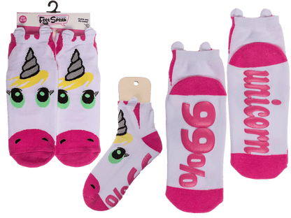 Socks, with ABS sole, 99 % Unicorn, one size,