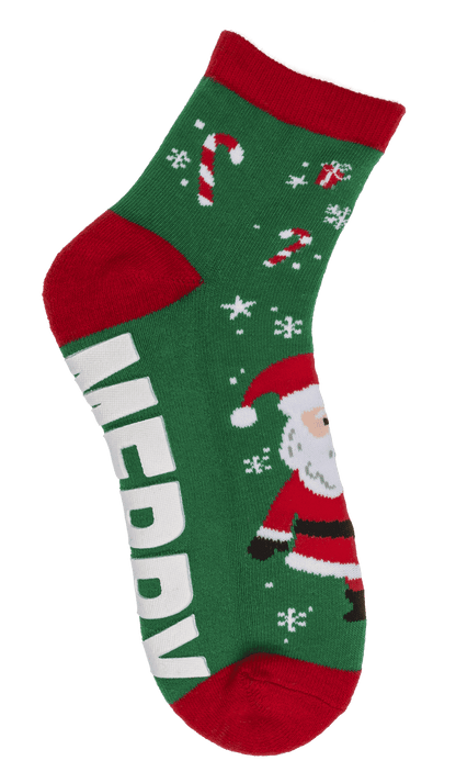Socks, with ABS sole, Merry XMas, one size,