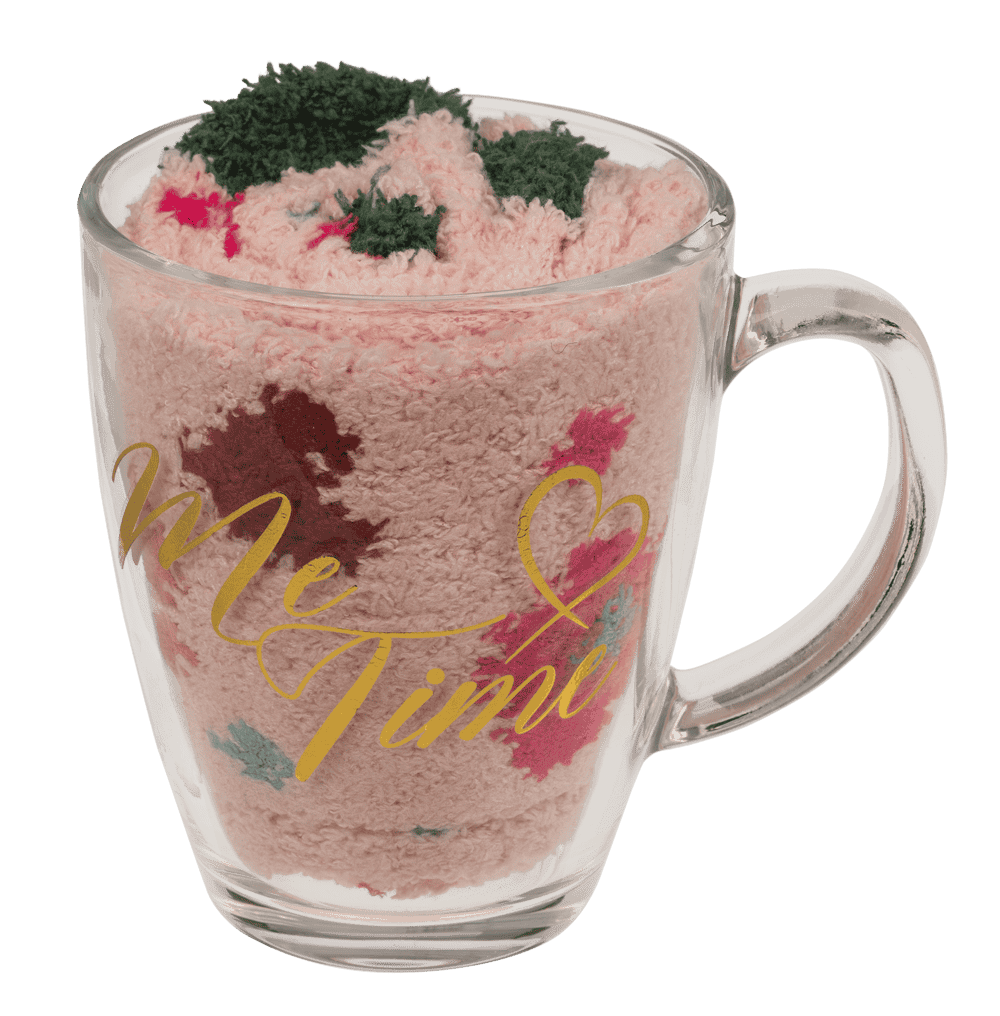 Gift set, Me Time, tea glass + fluffy socks,