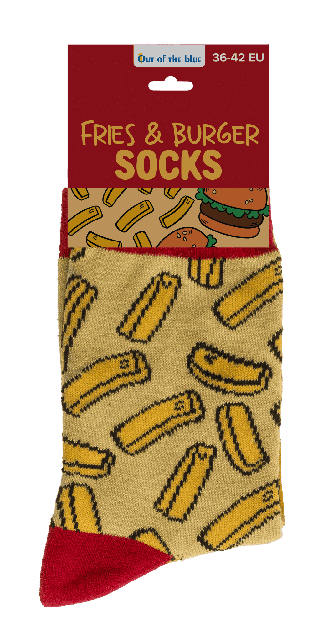 Socks, Fries & Burger, size 36-42,