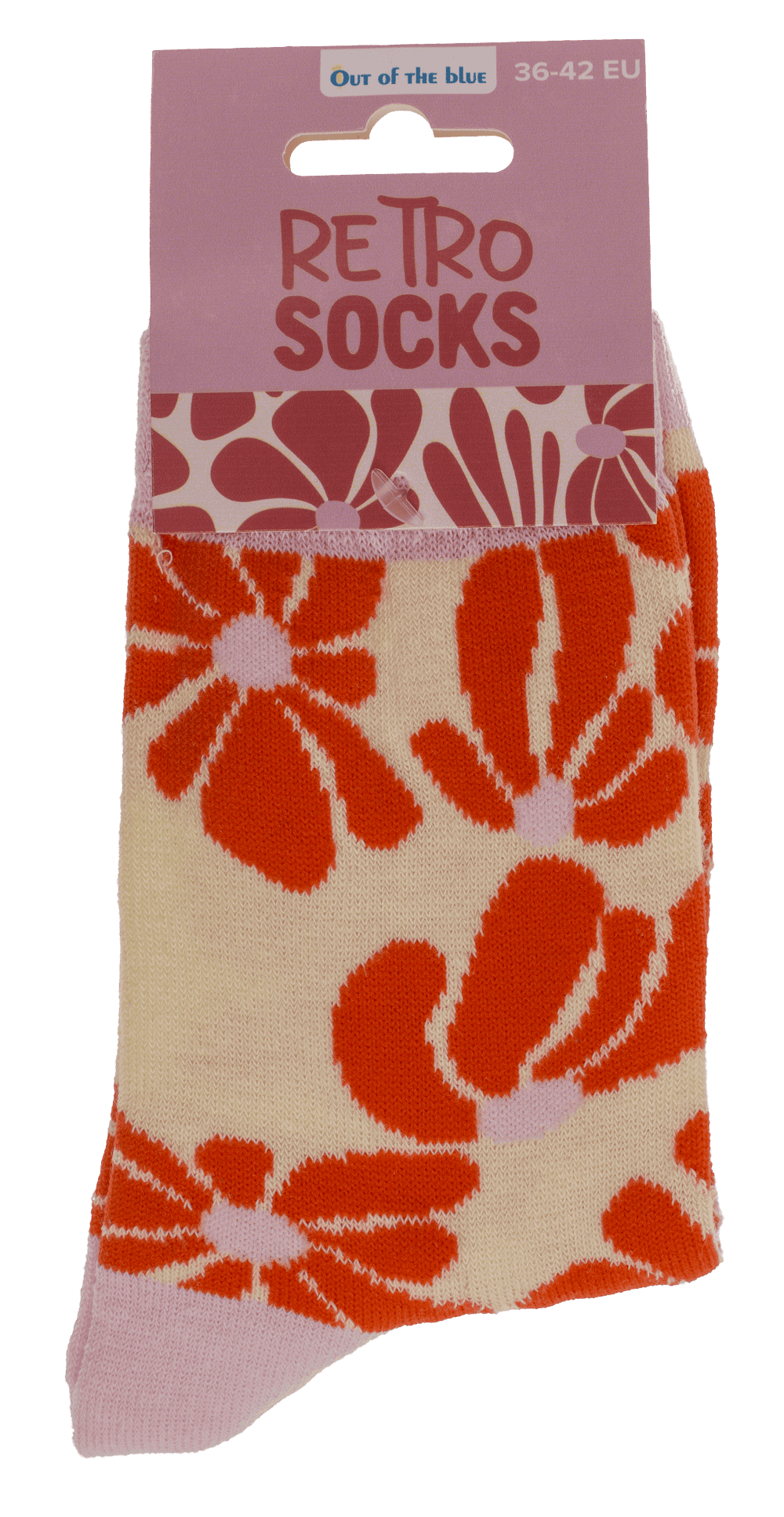 Socks, Retro Flowers, size 36-42,