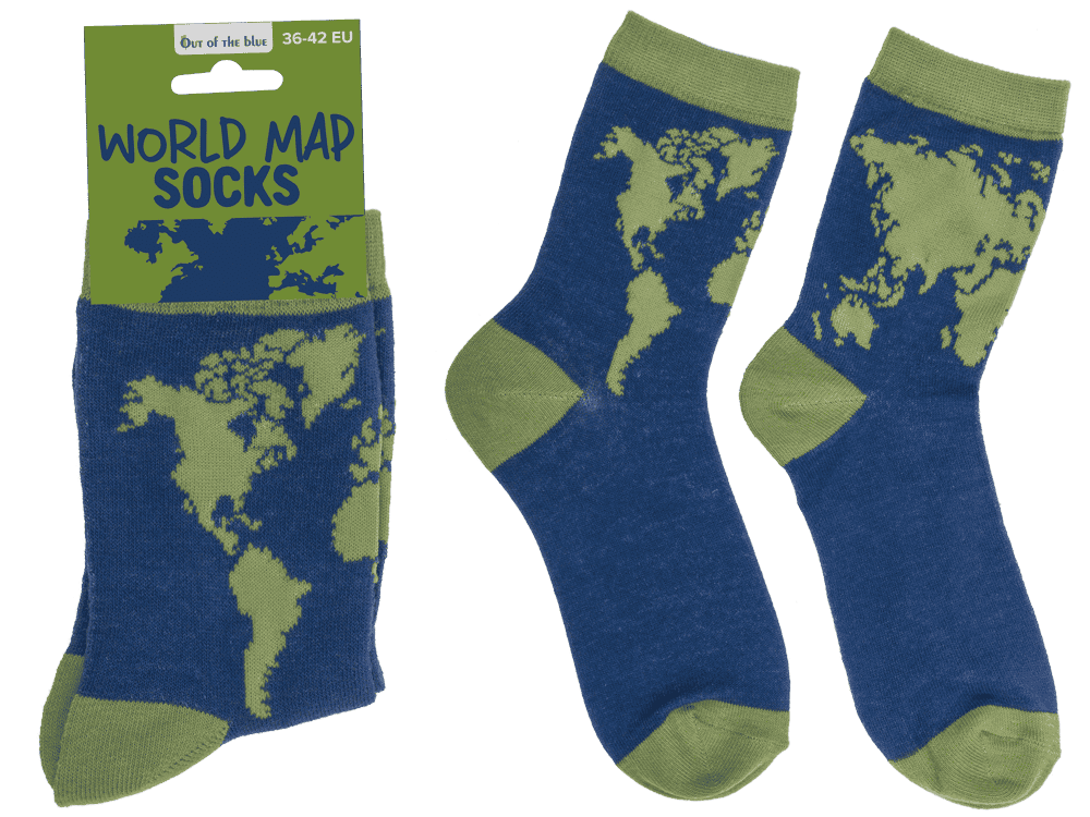 Socks, World Map, size 36-42,