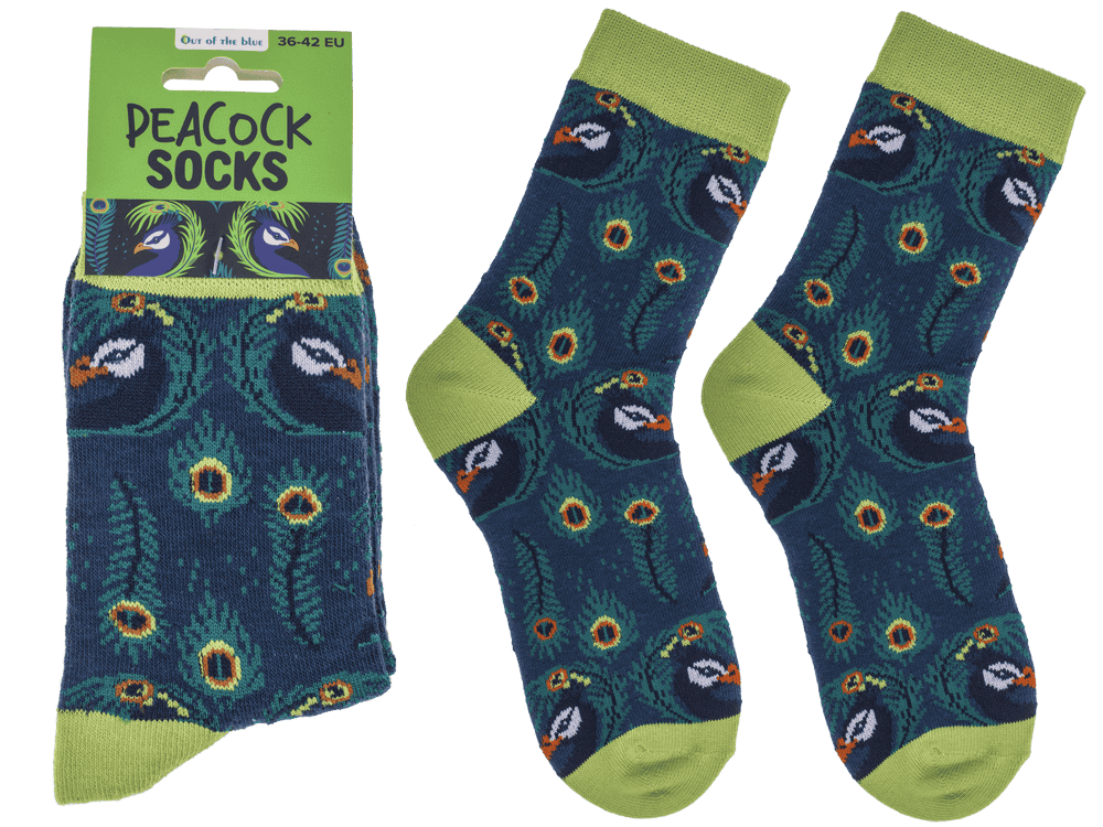 Socks, Peacock, size 36-42,