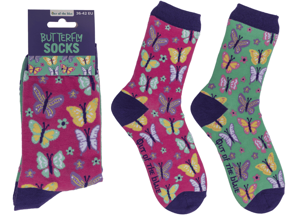 Socks, Butterfly, size 36-42,