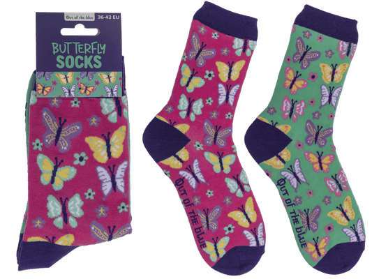 Socks, Butterfly, size 36-42,