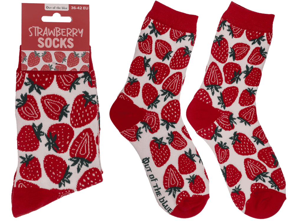 Socks, Strawberries, size 36-42,