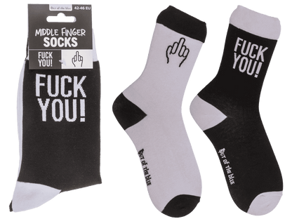Socks, middle finger, size 42-46,