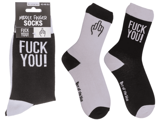 Socks, middle finger, size 42-46,
