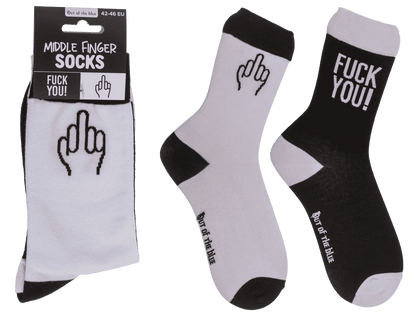 Socks, middle finger, size 42-46,