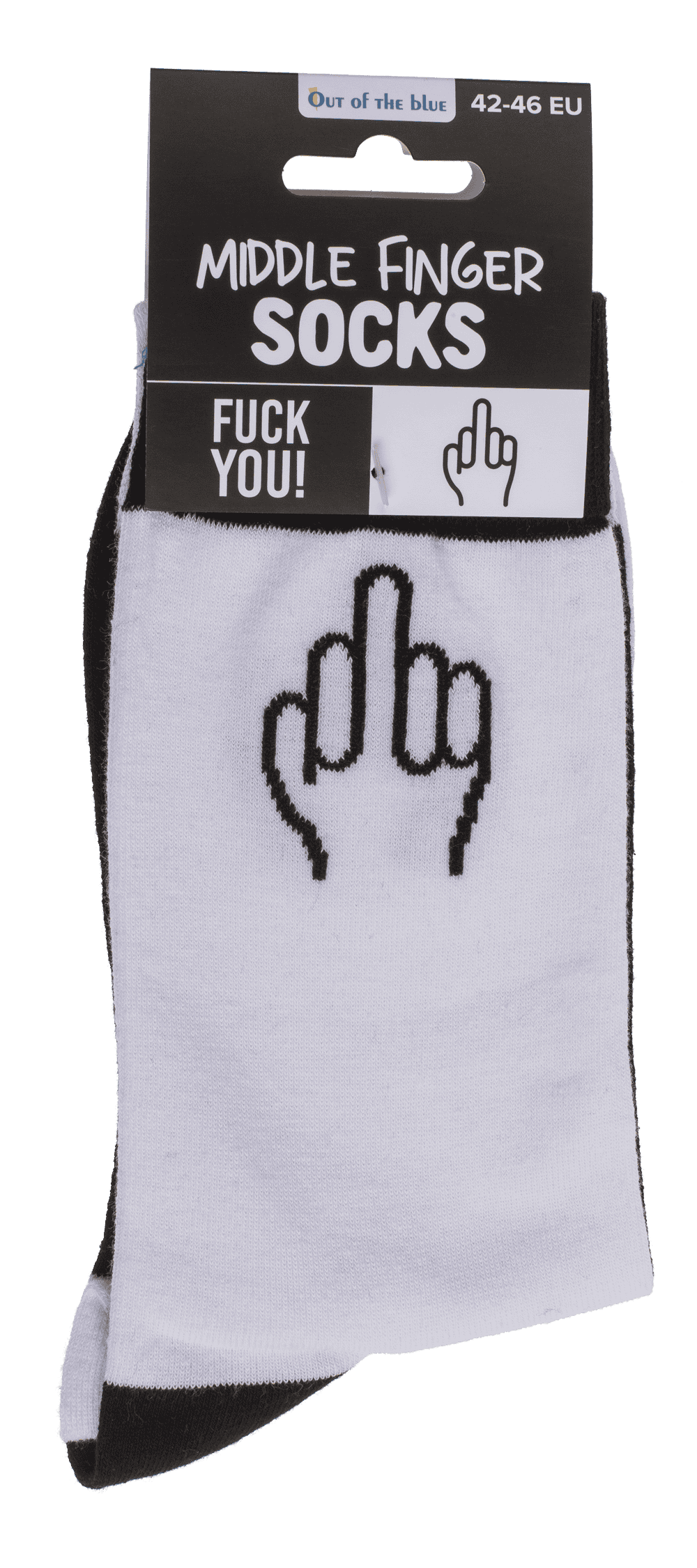 Socks, middle finger, size 42-46,