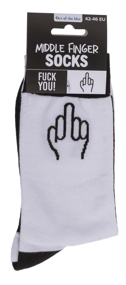 Socks, middle finger, size 42-46,