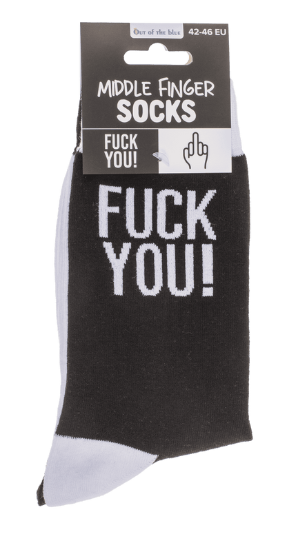 Socks, middle finger, size 42-46,