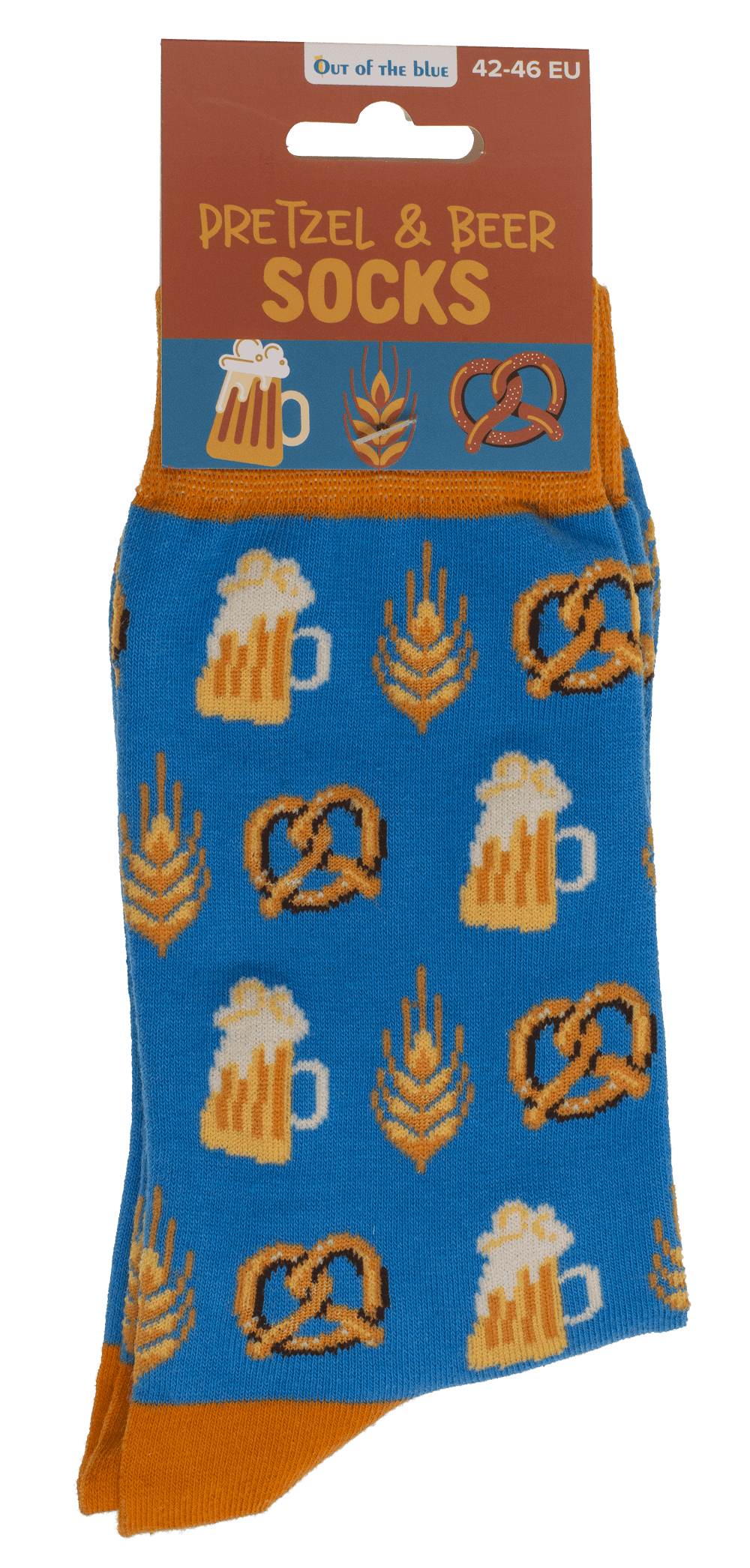 Socks, pretzel & beer, size 42-46,