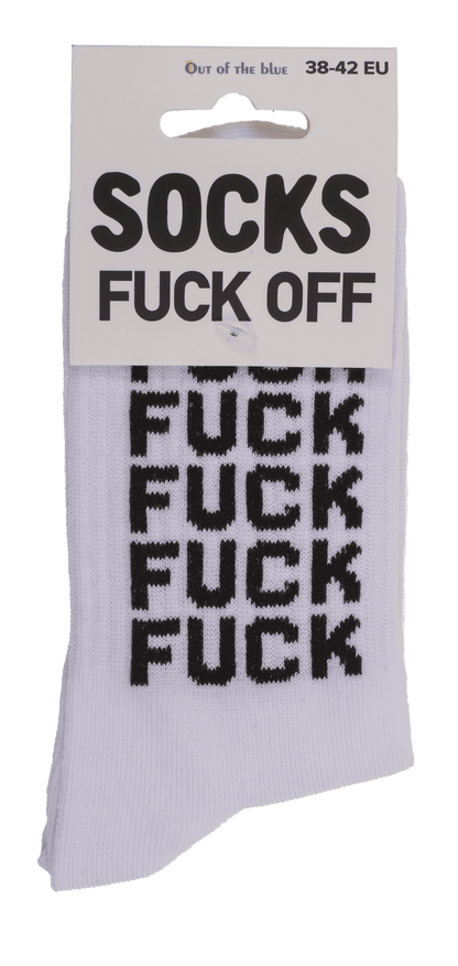 Tennis socks, Fuck Off, size 38-42,