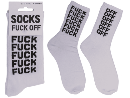Tennis socks, Fuck Off, size 42-46,