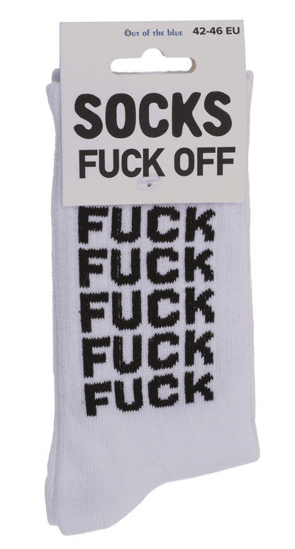 Tennis socks, Fuck Off, size 42-46,