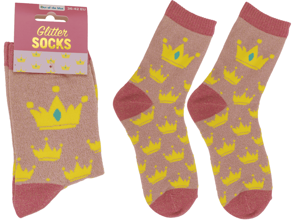 Glitter socks, princess, size 36-42,