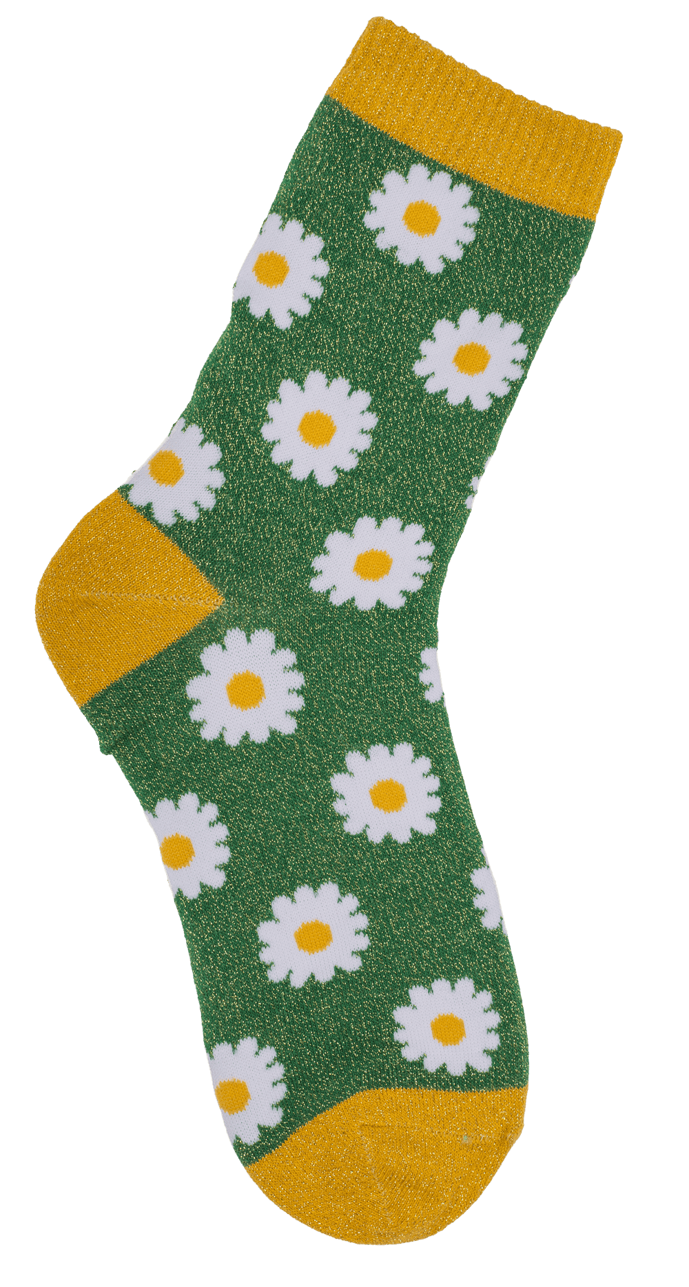 Glitter socks, flowers, size 36-42,