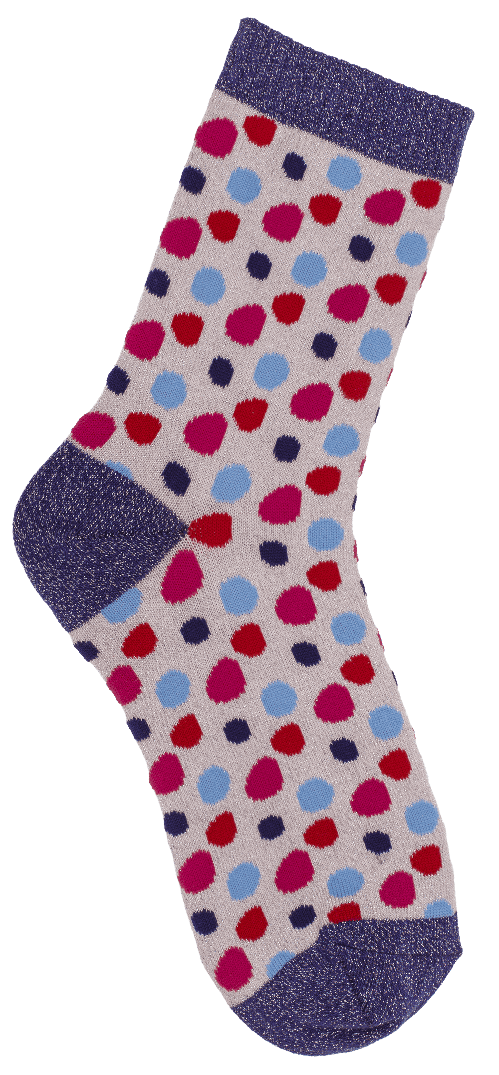 Glitter socks, dots, size 36-42,