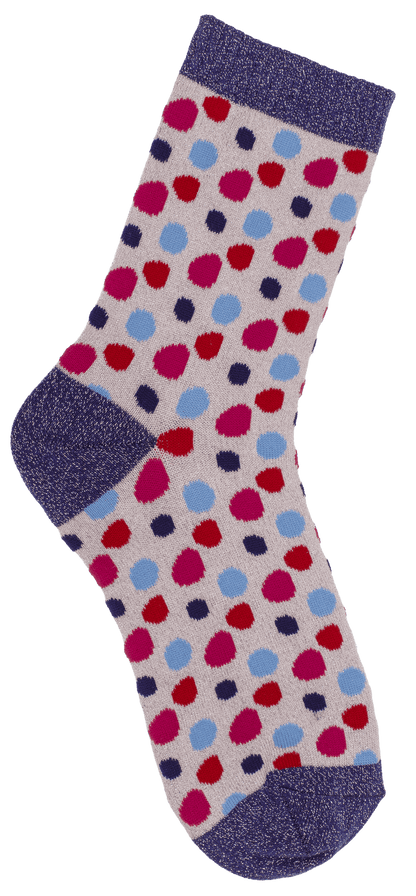 Glitter socks, dots, size 36-42,