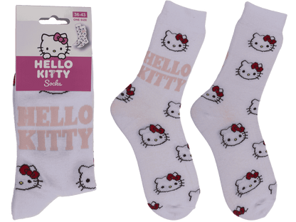 Socks, Hello Kitty, white, size 36-43,