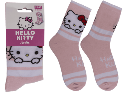 Socks, Hello Kitty, with stripes, size 28-35,