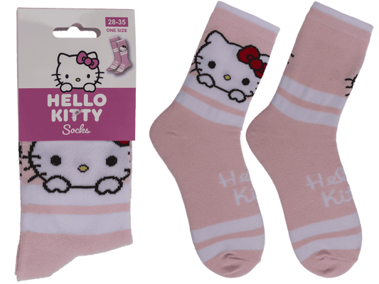 Socks, Hello Kitty, with stripes, size 28-35,
