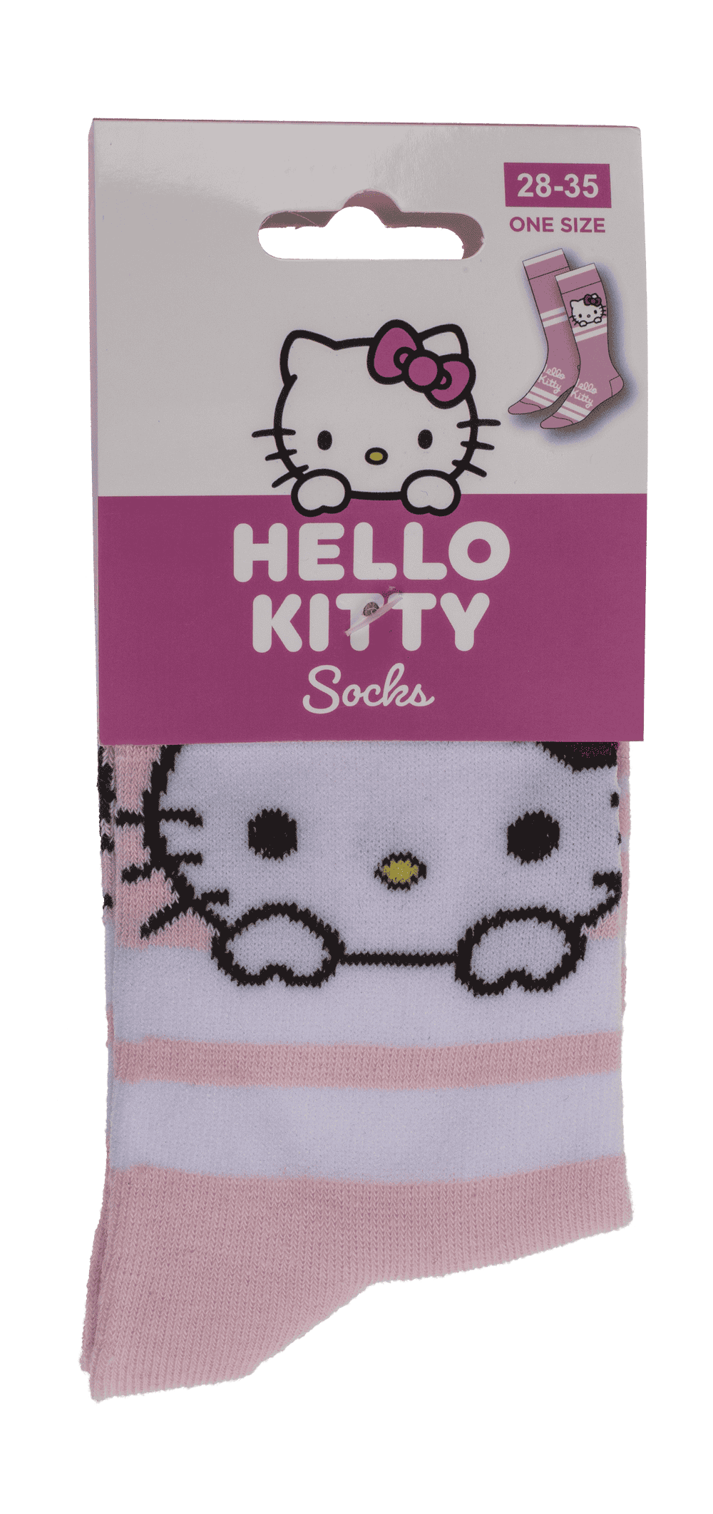 Socks, Hello Kitty, with stripes, size 28-35,