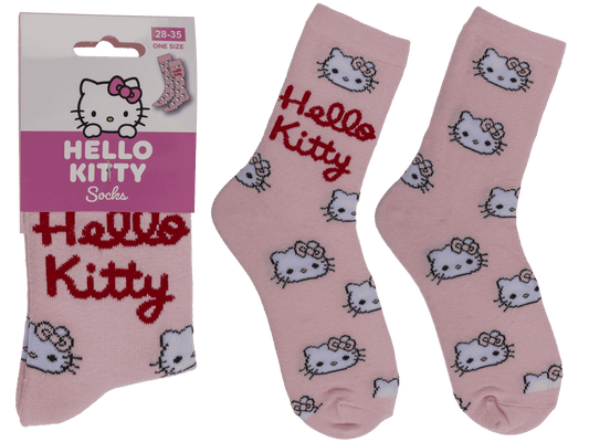 Socks, Hello Kitty, pink, size 28-35,