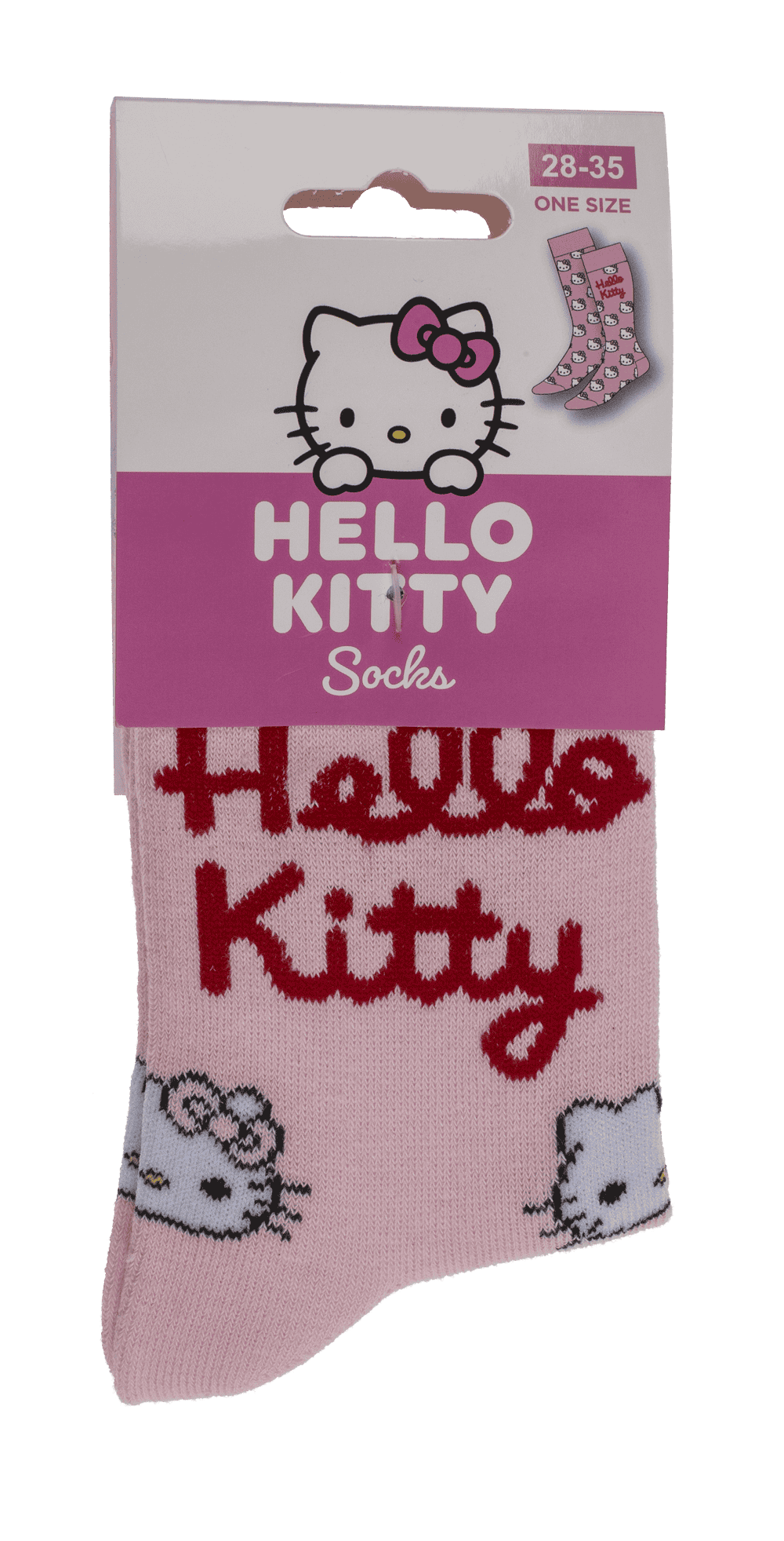 Socks, Hello Kitty, pink, size 28-35,