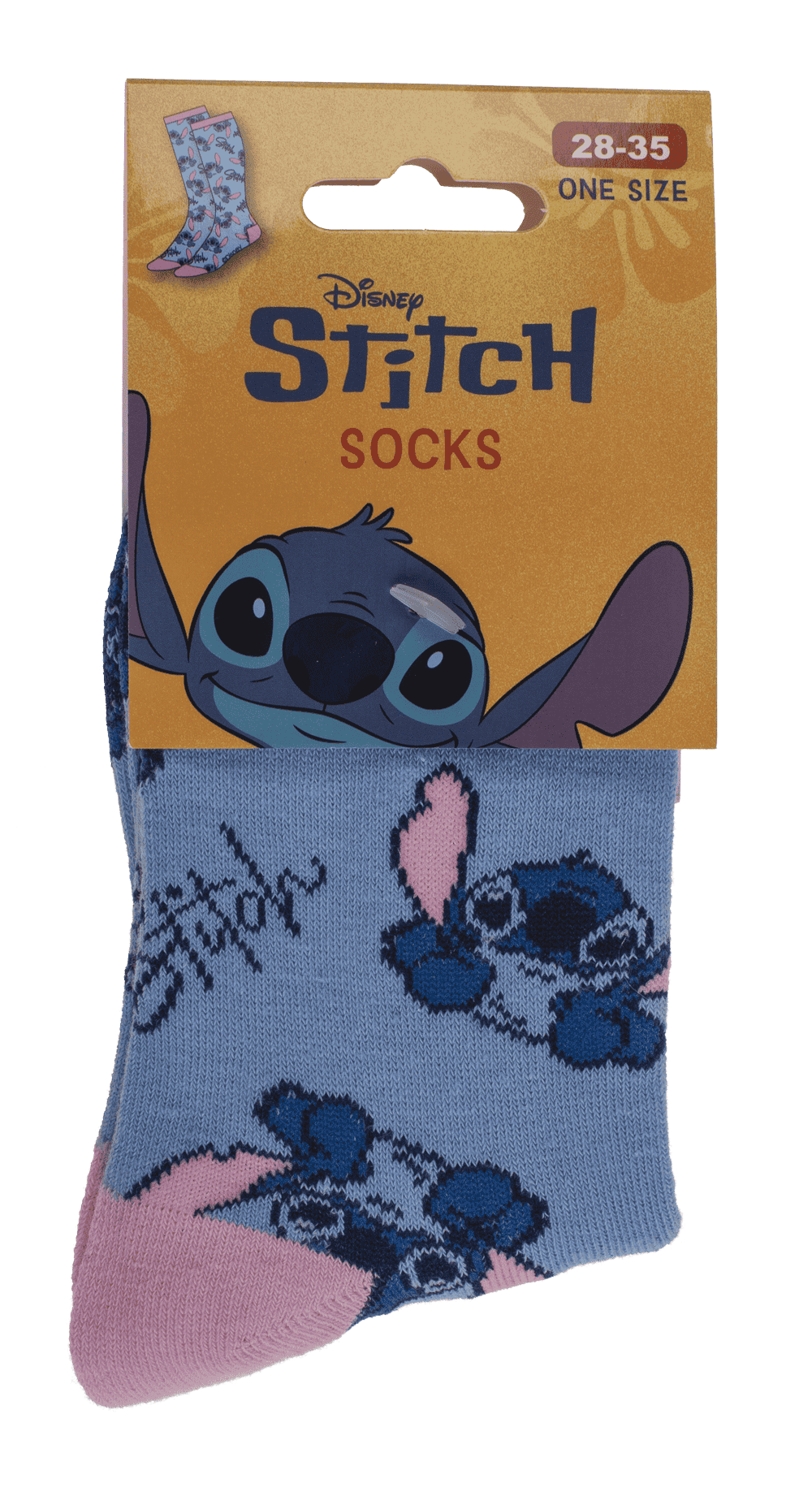 Socks, Stitch, blue, size 28-35,