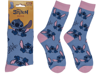 Socks, Stitch, blue, size 36-43,