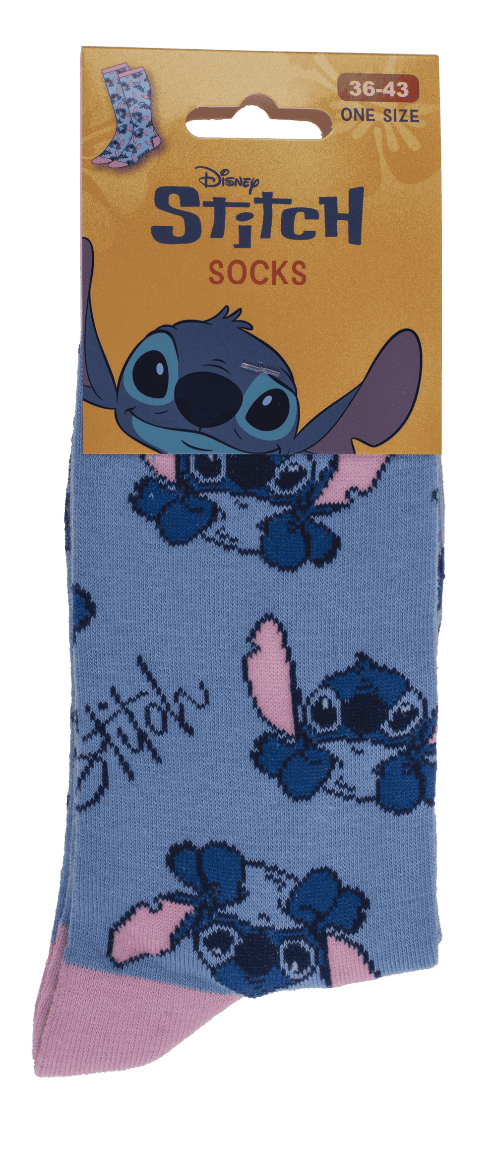 Socks, Stitch, blue, size 36-43,