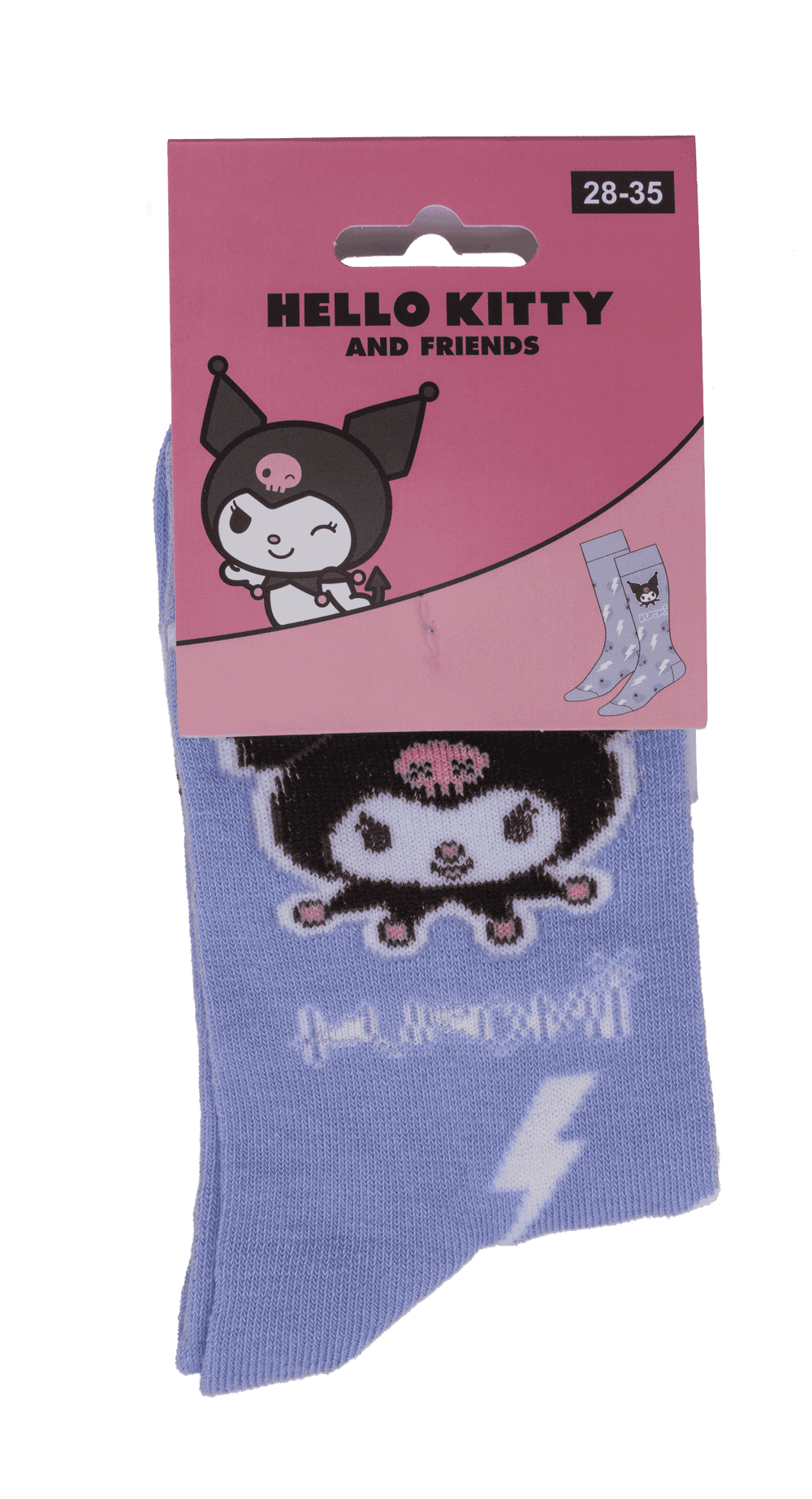 Socks, Kuromi, size 28-35,
