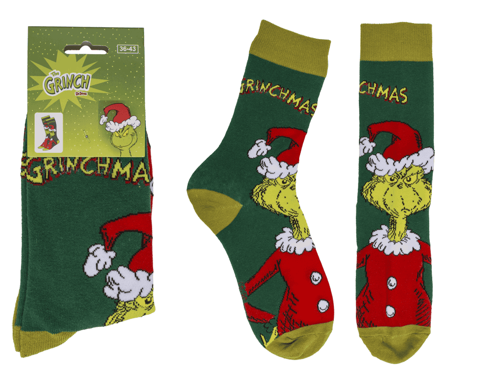 Socks, The Grinch, size 36-43,