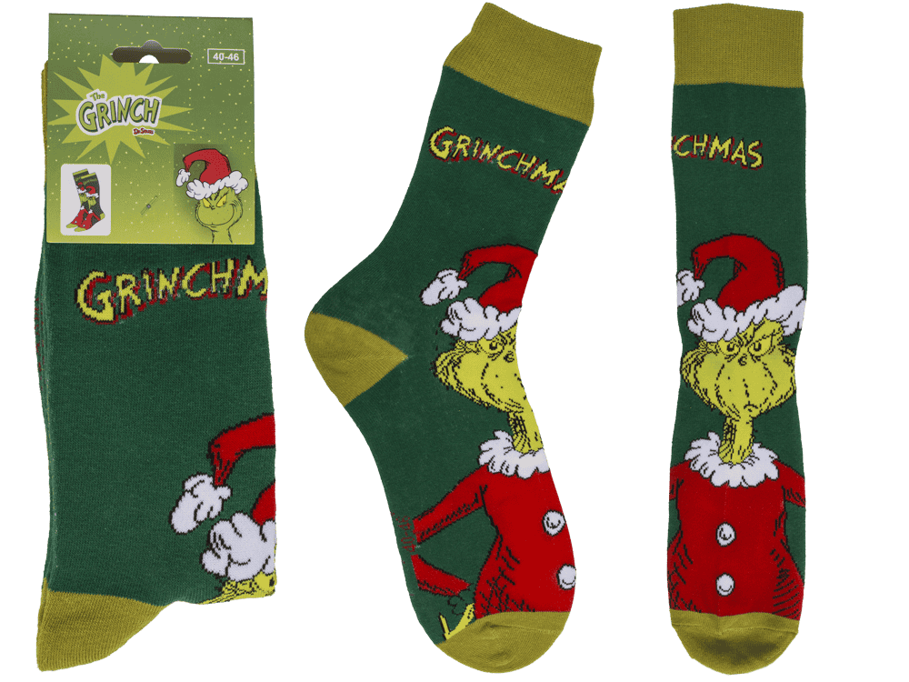 Socks, The Grinch, size 40-46,