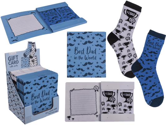 Socks, Dad, in gift card,