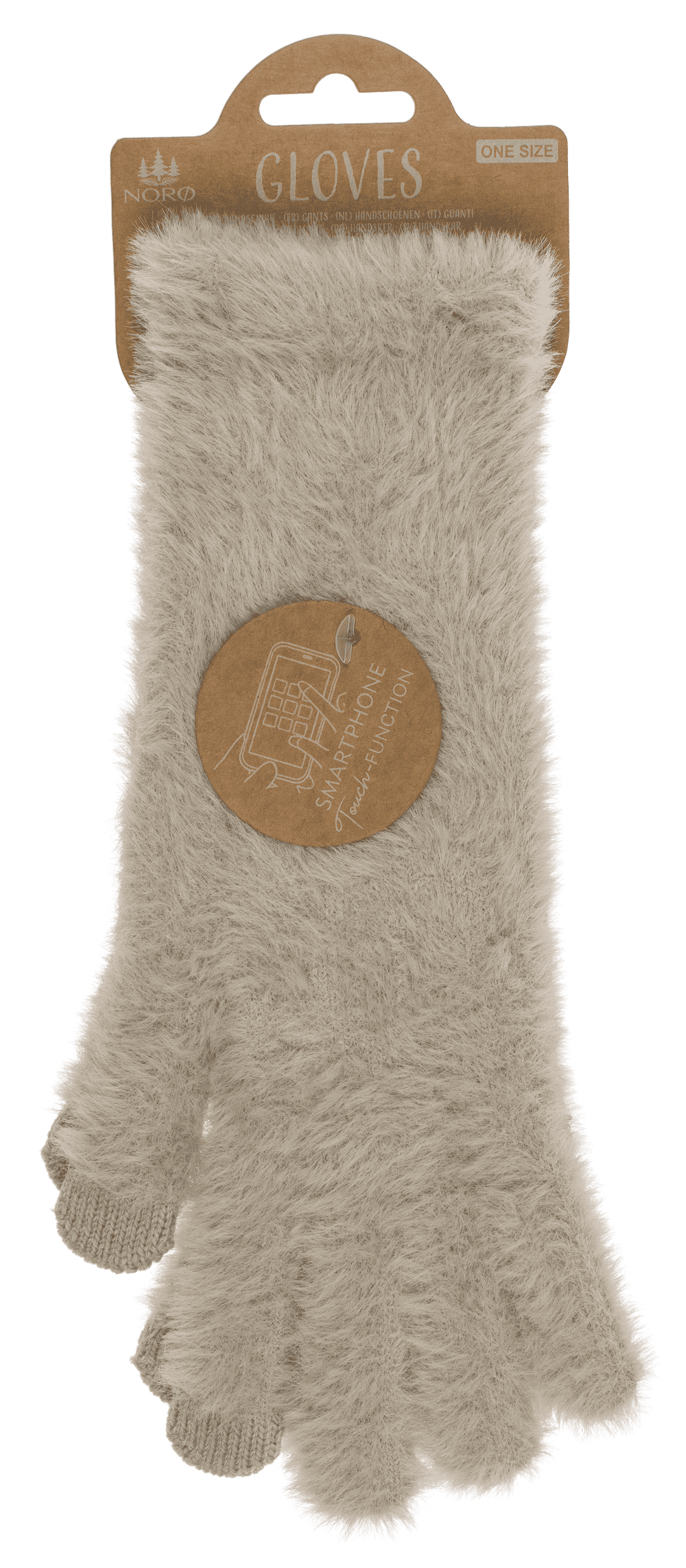 Winter gloves with artificial fur,