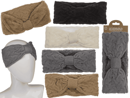Winter ladies headband, with inner lining,