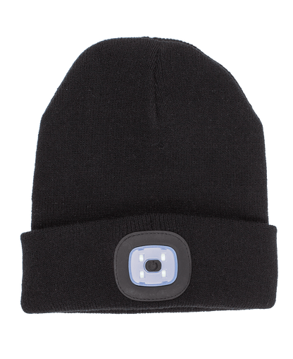 Black cap with 4 LED (incl. batteries),