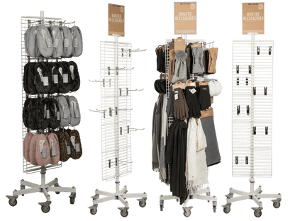 Turnable grid stand, white,