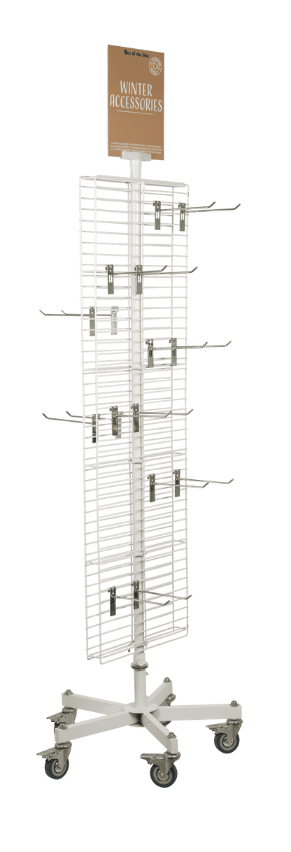 Turnable grid stand, white,