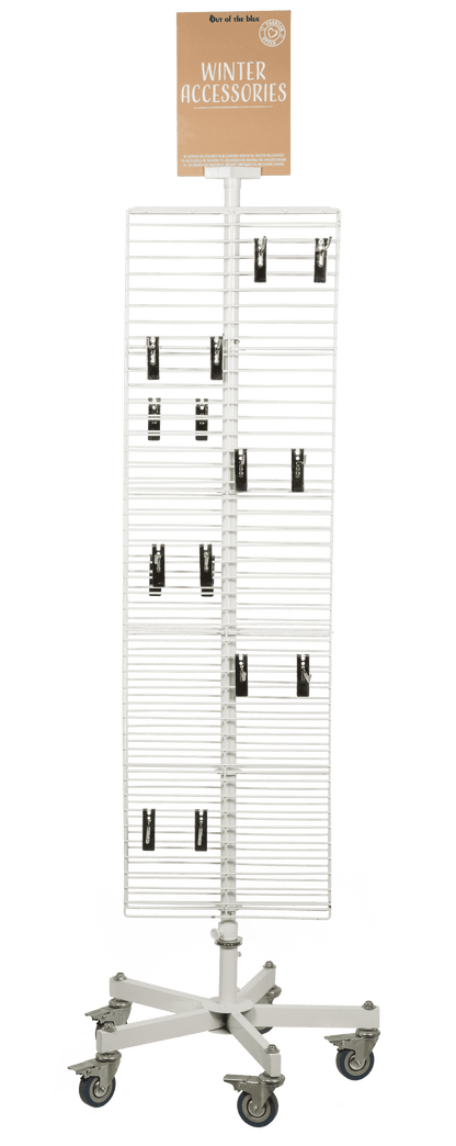 Turnable grid stand, white,