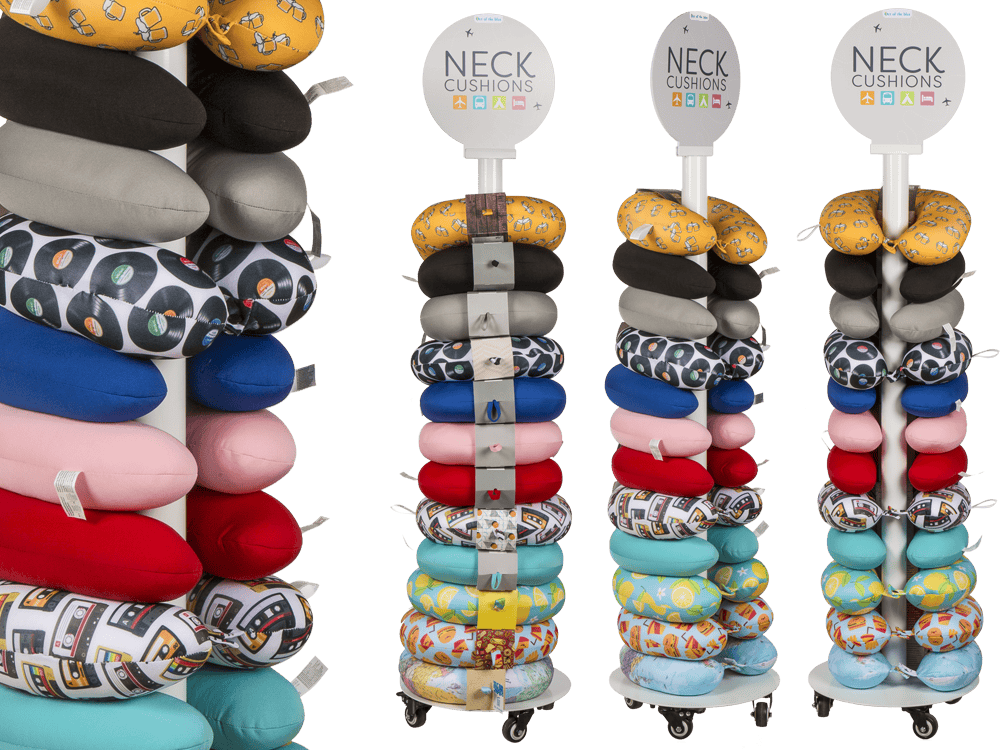Floor display for neck cushion,