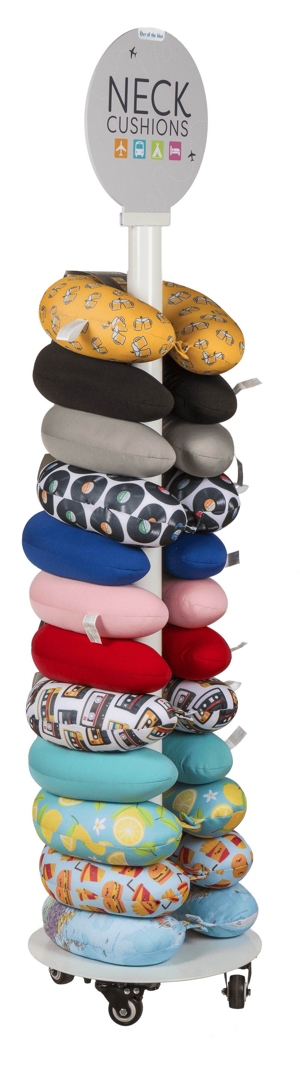 Floor display for neck cushion,