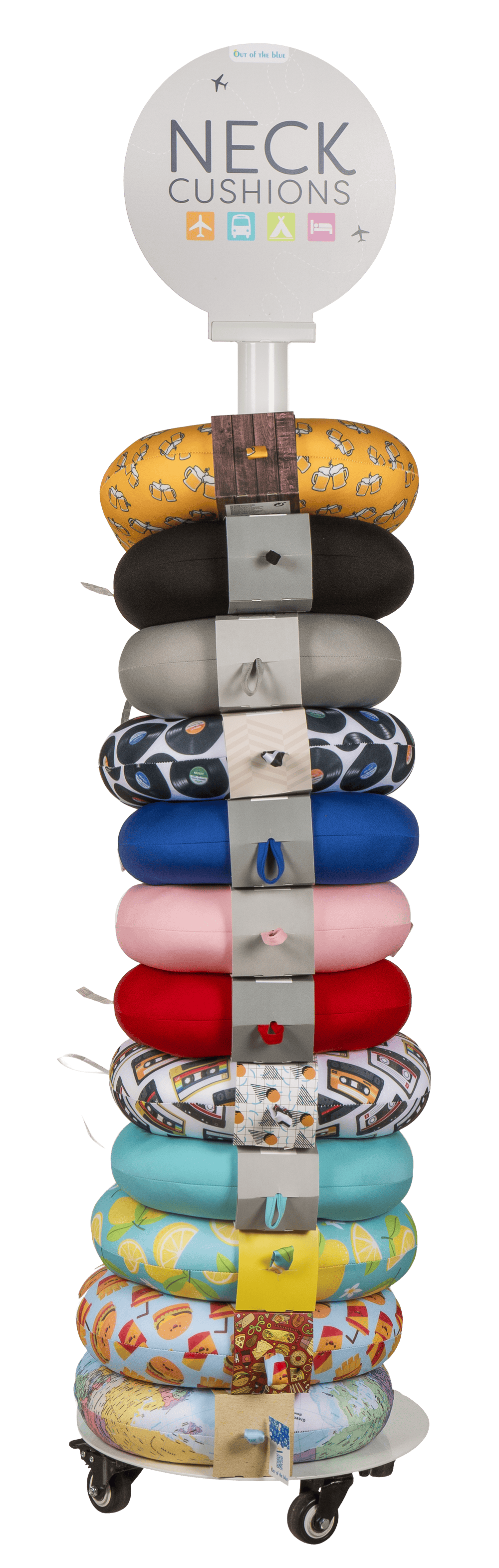 Floor display for neck cushion,