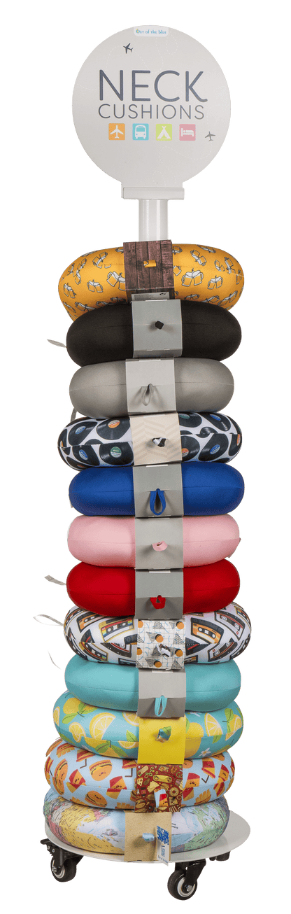 Floor display for neck cushion,