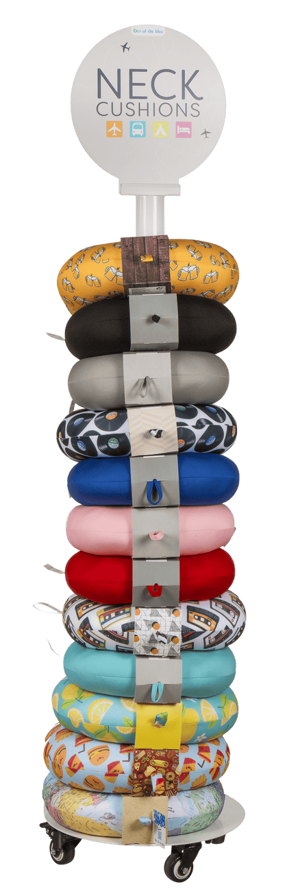 Floor display for neck cushion,